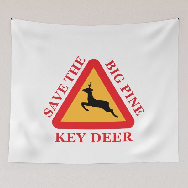 Item preview, Save The Big Pine Key Deer Yield Sign White designed and sold by KeysTreasures.