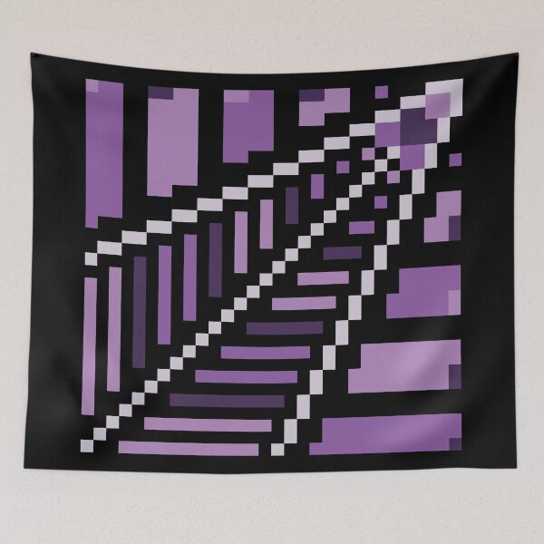 Item preview, Crystalline Plum - 0040 - Original Abstract Pixel Art designed and sold by pixonpu.