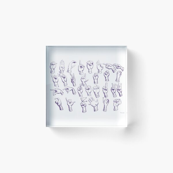 Item preview, Signlaguage alphabet with brail Norwegian designed and sold by ADrawerInPurple.