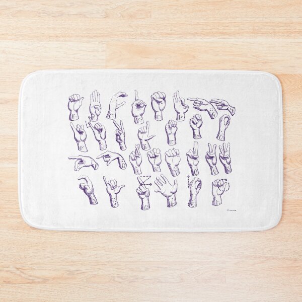 Item preview, Signlaguage alphabet with brail Norwegian designed and sold by ADrawerInPurple.