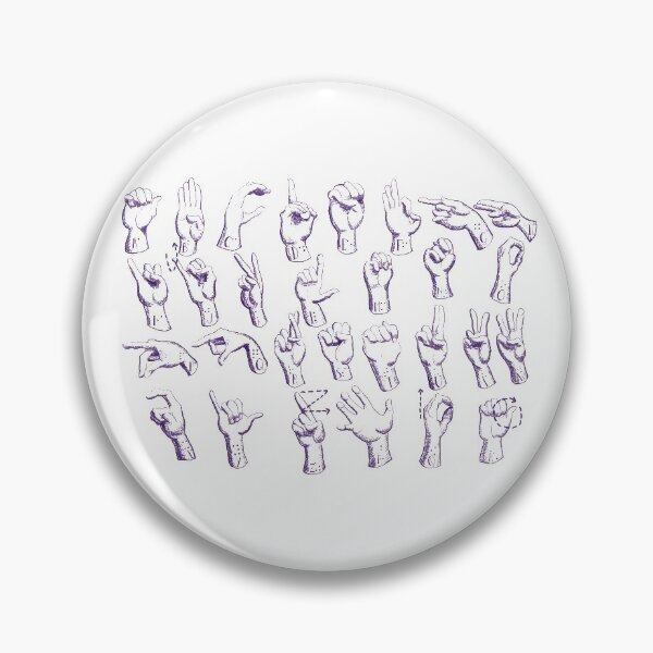 Item preview, Signlaguage alphabet with brail Norwegian designed and sold by ADrawerInPurple.