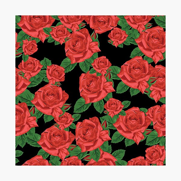 Item preview, Red Roses on black designed and sold by JoyColorLove.