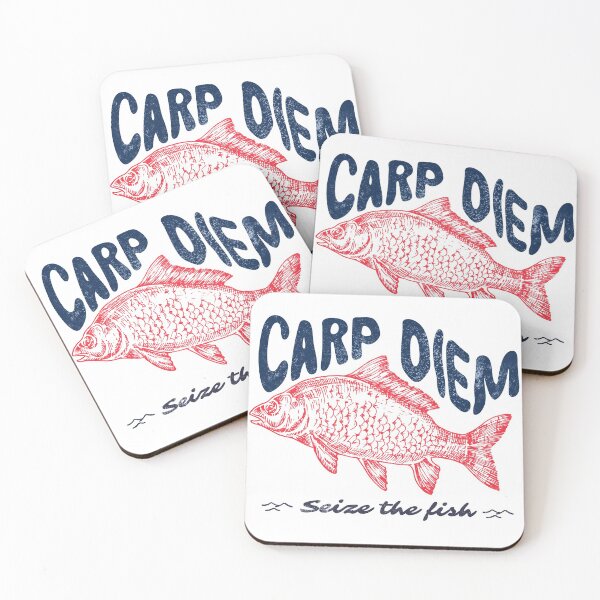 Item preview, Carp Diem, Seize The Fish, Funny Fisherman Distressed Graphic designed and sold by ramenrose.