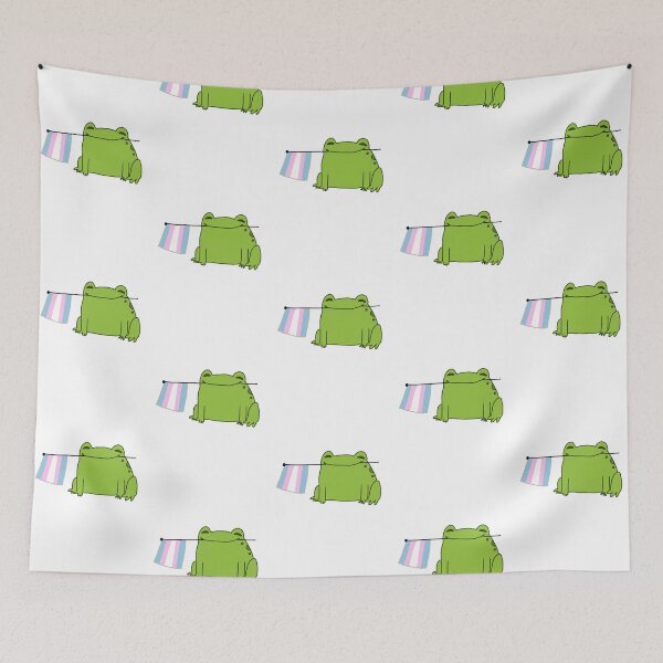 Item preview, Trans Pride Frog designed and sold by ClassyEyeballs.