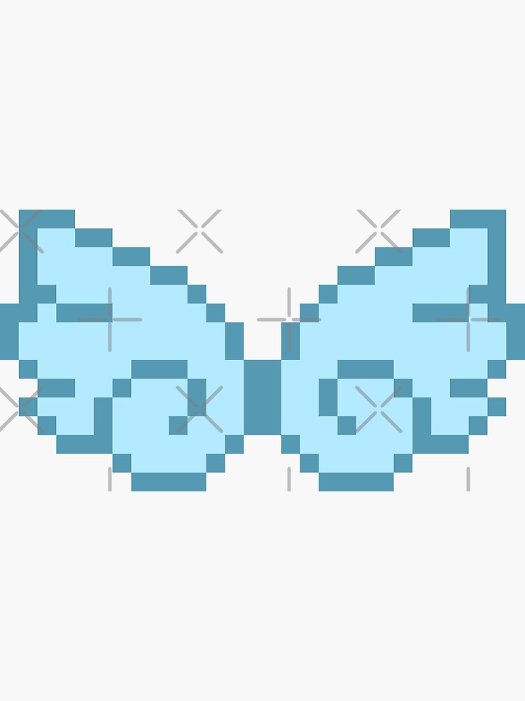 Blue Fairy Wings Pixel Art