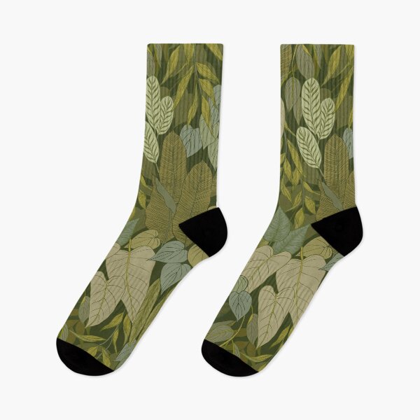 Item preview, Tropical Jungle Garden Leaves {Olive} designed and sold by Cecilia Mok.