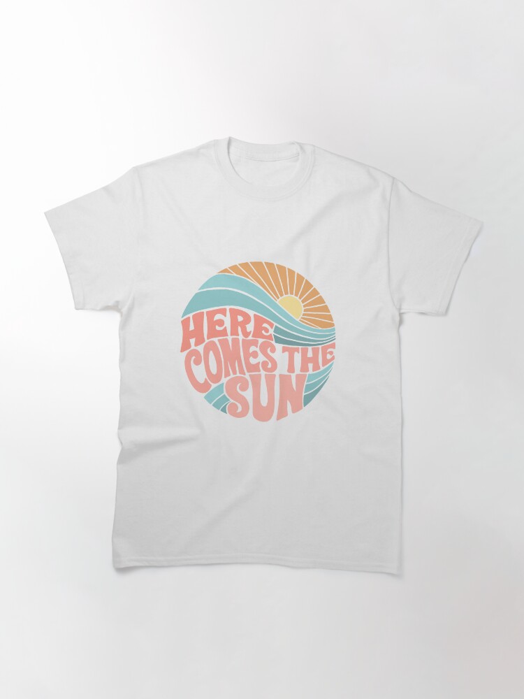 Alternate view of Pink Groovy Here Comes the Sun Classic T-Shirt