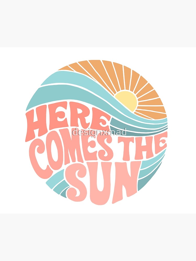 Pink Groovy Here Comes the Sun by designxmad