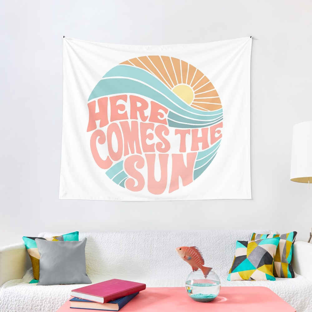 Here comes the sun tapestry hot sale