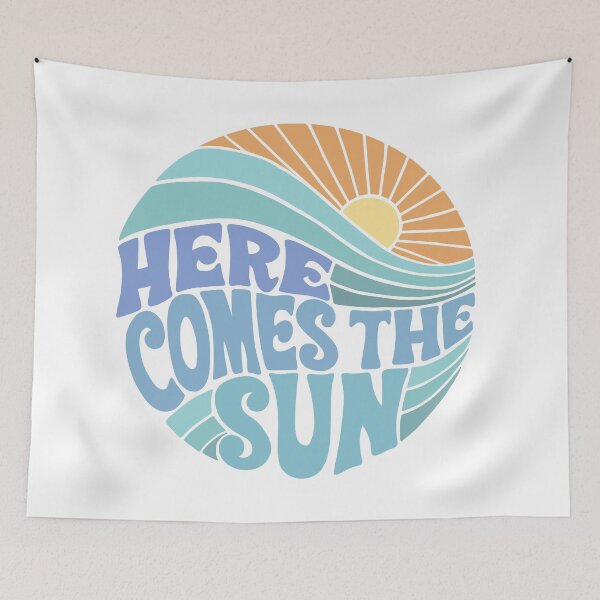Item preview, Blue Groovy Here Comes the Sun designed and sold by designxmad.