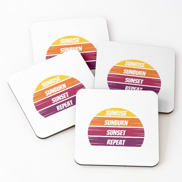Item preview, sunrise sunburn sunset repeat designed and sold by budooShop.