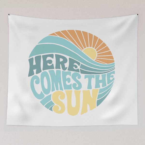 Item preview, Teal Groovy Here Comes the Sun designed and sold by designxmad.