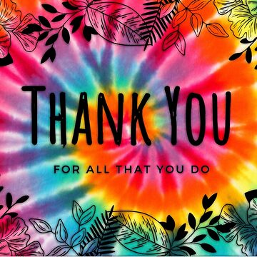 Tie Dye Thank You Greeting Card for Sale by littleladydingo