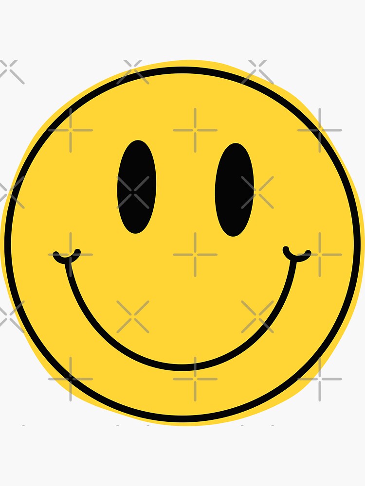 Retro Smiley Face Sticker for Sale by shophappies