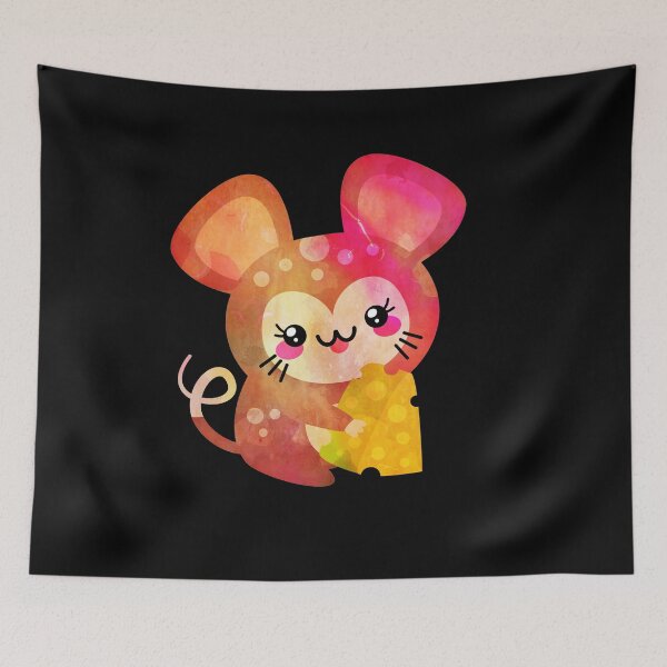 Item preview, CUTE KAWAII MOUSE WITH CHEESE designed and sold by NATUREZONE.