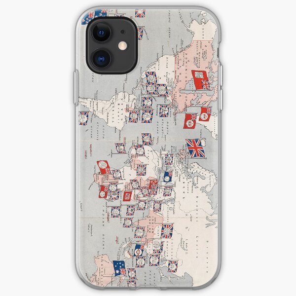 Vintage British Empire World Map (1910) iPhone Soft Case