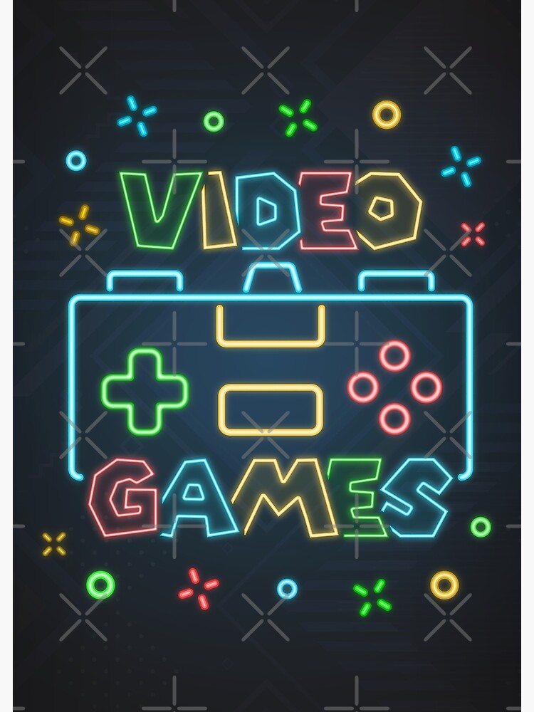 Póster «videojuegos Sala De Juegos Letrero De Neón Retro Gamer De