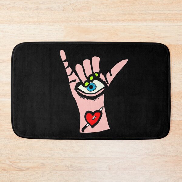 Item preview, Horned hand mano cornuda eye rock and roll sign designed and sold by Rustic Valley Studio.