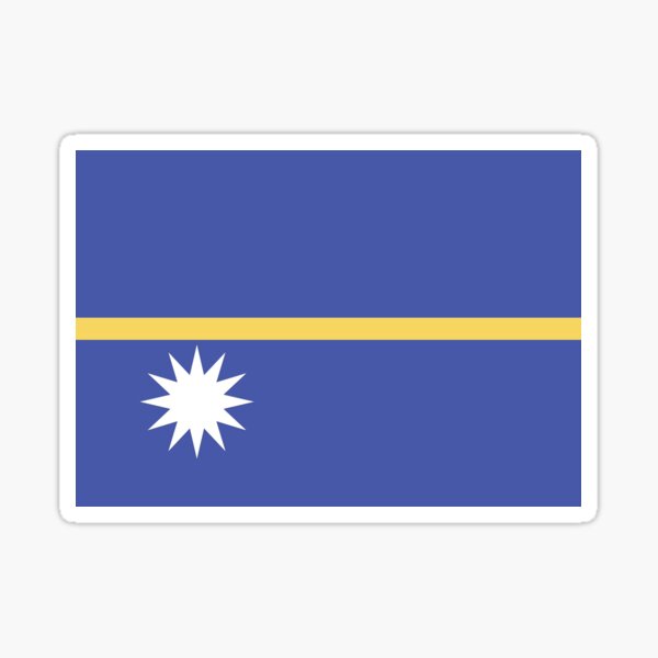 "Nauru" Sticker for Sale by FlatFlags Redbubble