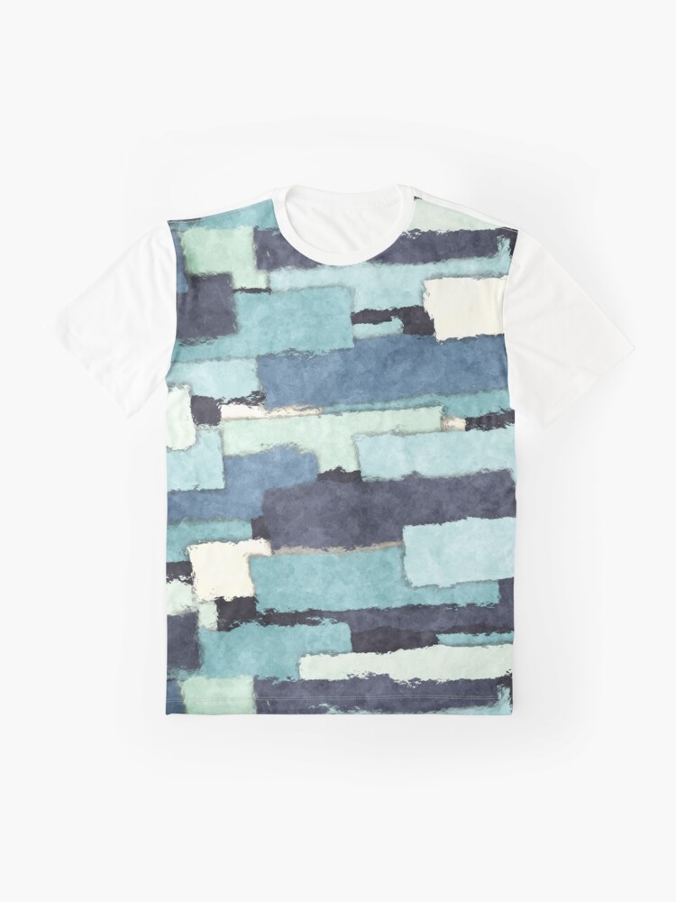 Alternate view of Layers of Colors Pattern Graphic T-Shirt