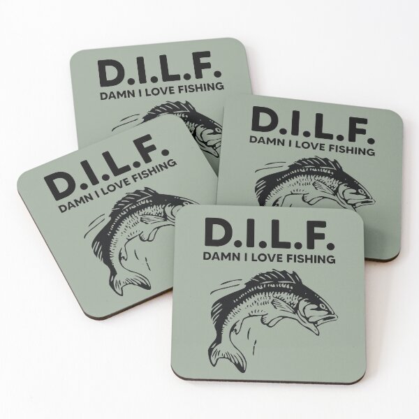 Item preview, D.I.L.F. Damn I Love Fishing designed and sold by kjanedesigns.