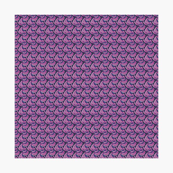 Purple Pixel Patern Photographic Print