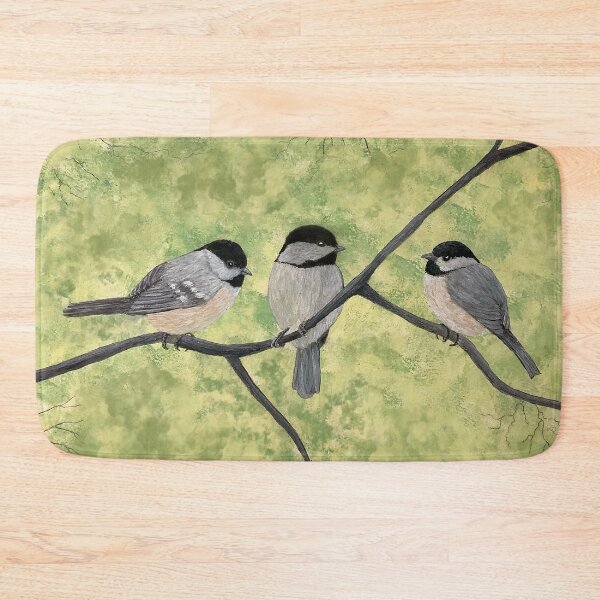 Item preview, Three cute chickadees sitting in a tree designed and sold by Diane Hunter Art.