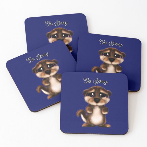 Item preview, Adorable furry otter with sparking purple eyes: I'm Sorry  designed and sold by iduzarts.