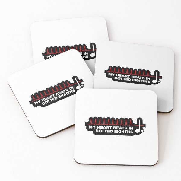 Item preview, My Heart Beats in Dotted Eighths - for Drummers (white text bordered) designed and sold by Kendall Anderson.