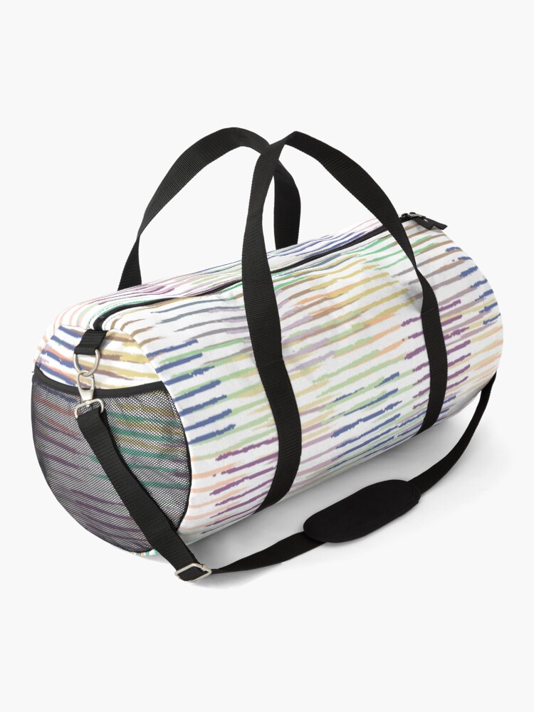 Alternate view of Colorful Pastel Brush Strokes Pattern Duffle Bag