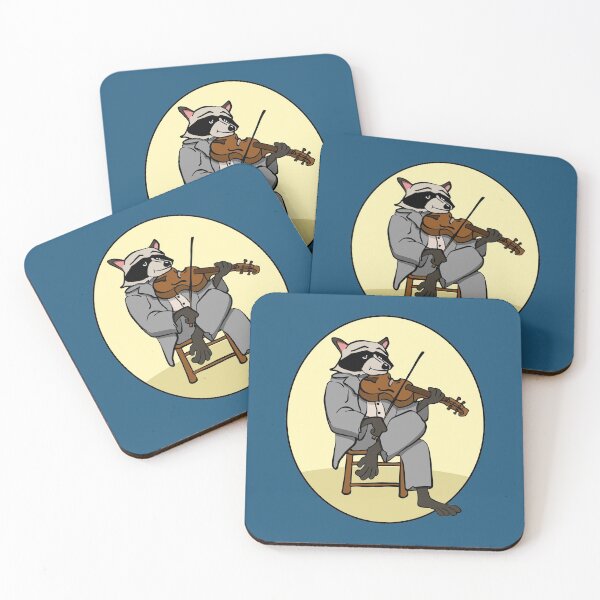 Item preview, Raccoon Playing Fiddle Violin designed and sold by Huhnerdieb Apparel.