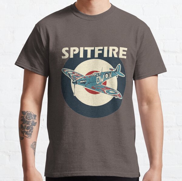 Spitfire Aircraft RAF Plane WW2 Aeroplane Roundel Classic T-Shirt