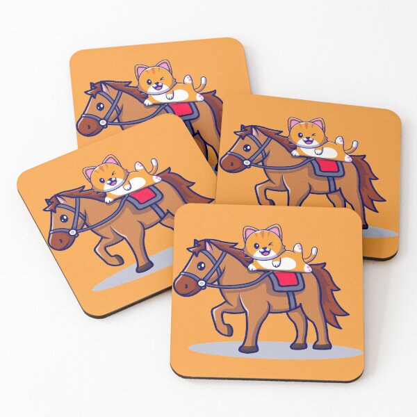 Item preview, montar a caballo gato - gato en un caballo - gato vaquero - designed and sold by Rajpramanik.