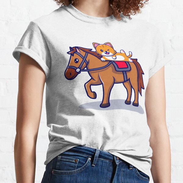 Cat Riding Horse T-Shirts for Sale