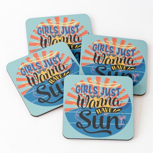 Item preview, Girls Just Wanna Have Sun Summer Fun Blue designed and sold by KeysTreasures.