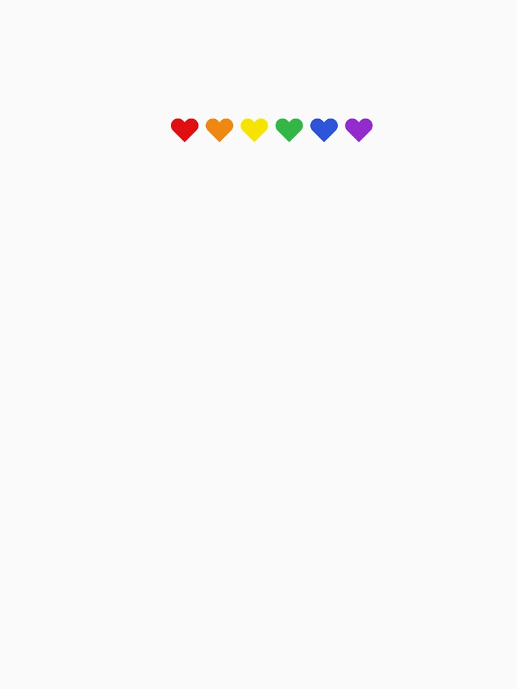 Small Rainbow Hearts Subtle Pride Month by urbnduck