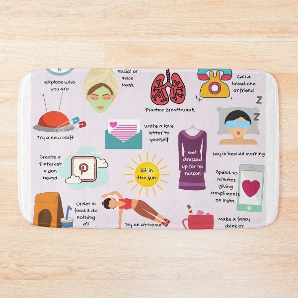 Item preview, Self Care Ideas For Stress Relief Poster designed and sold by veronica-grea.