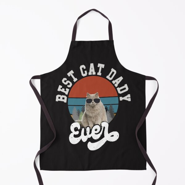 Item preview, Best Cat Dad Ever Fathers Day Retro Vintage Langarmshirt- designed and sold by NormaEng.