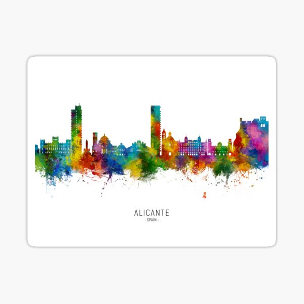 Item preview, Alicante Spain Skyline designed and sold by ArtPrints.