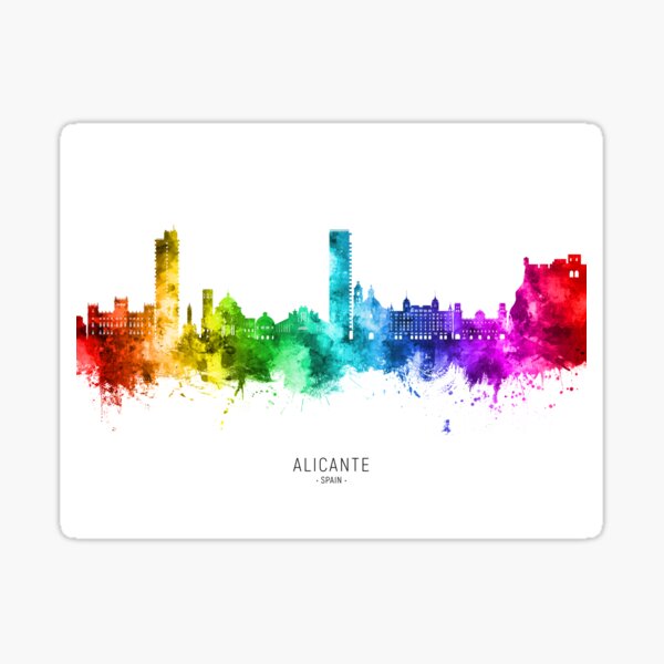 Item preview, Alicante Spain Skyline designed and sold by ArtPrints.