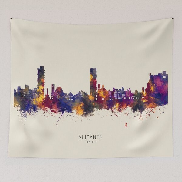 Item preview, Alicante Spain Skyline designed and sold by ArtPrints.