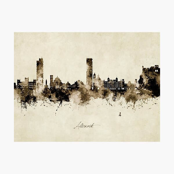Item preview, Alicante Spain Skyline designed and sold by ArtPrints.
