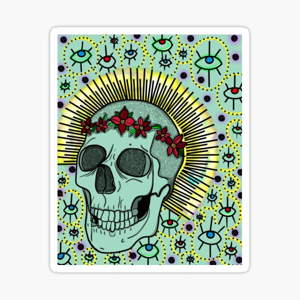 Skull and Pattern Sticker