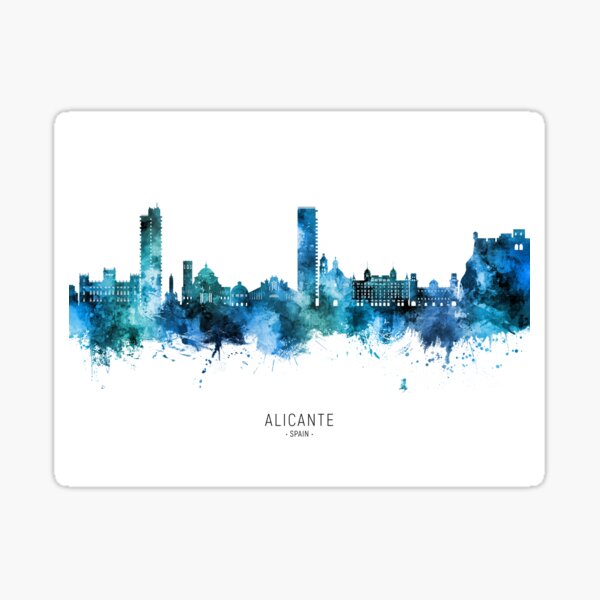 Item preview, Alicante Spain Skyline designed and sold by ArtPrints.