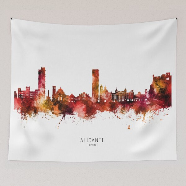 Item preview, Alicante Spain Skyline designed and sold by ArtPrints.