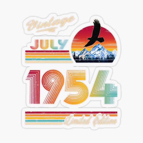 Details about   Born In April 1954 65 Years Old Gifts Sticker Landscape