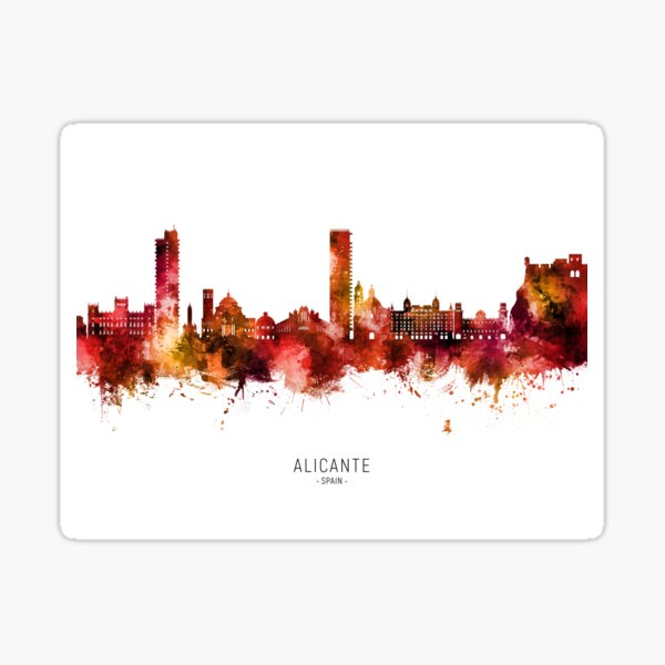 Item preview, Alicante Spain Skyline designed and sold by ArtPrints.
