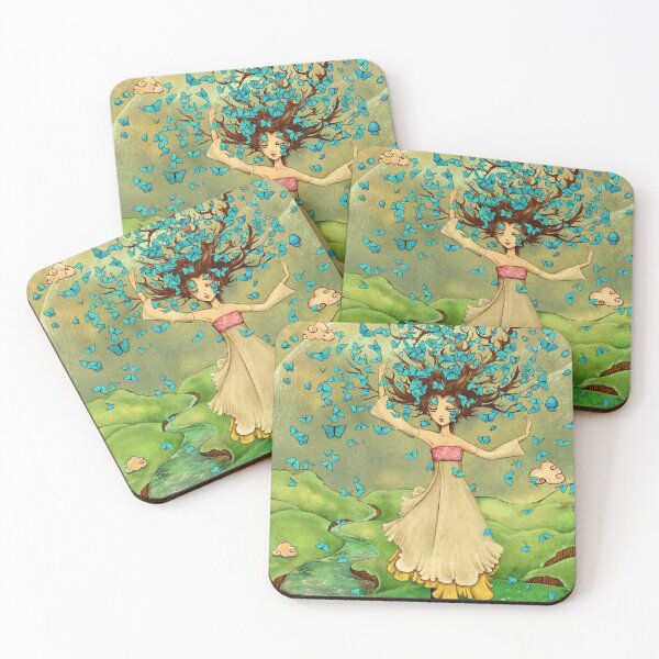 Butterfly Tree Untersetzer (4er Set)