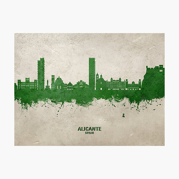 Item preview, Alicante Spain Skyline designed and sold by ArtPrints.