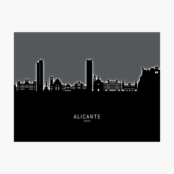 Item preview, Alicante Spain Skyline designed and sold by ArtPrints.